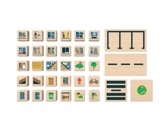 City miðstærð - viðarkubbar