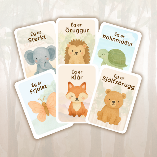 Hvatningar- 16 spjöld fyrir börn