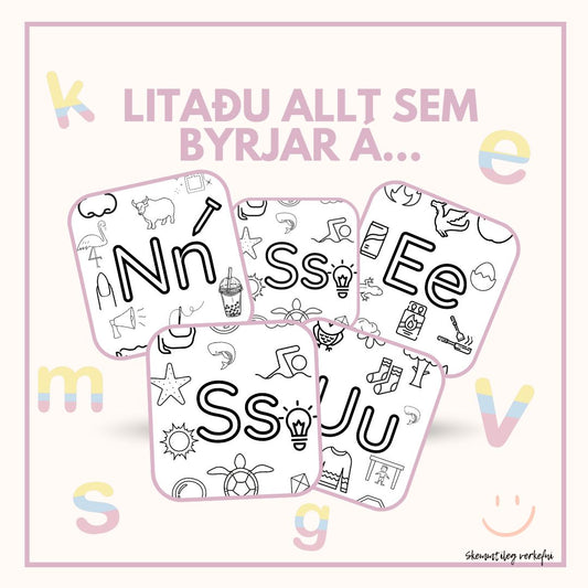 Litaðu allt sem byrjar á..