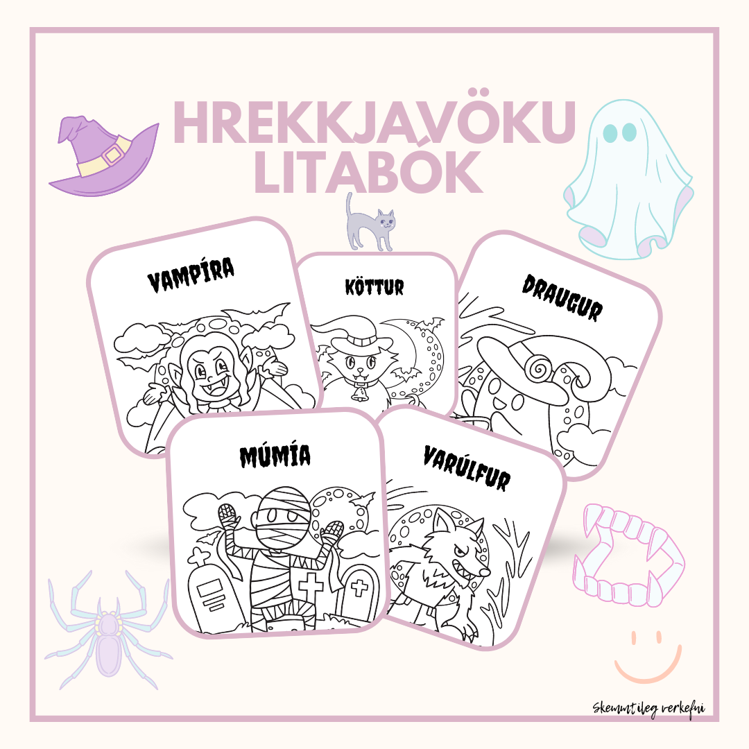 Hrekkjavöku litabók