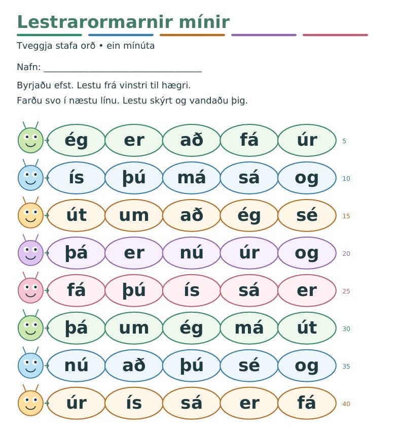 Lestrarormar