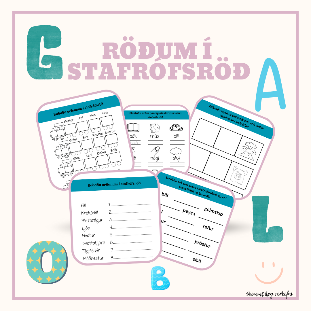 Röðum í stafrófsröð – skemmtilegverkefni