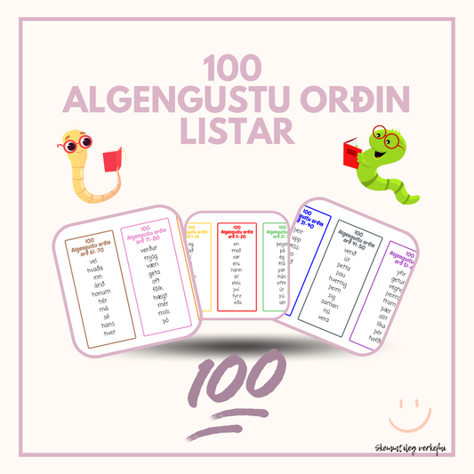 100 algengustu orðin - listar