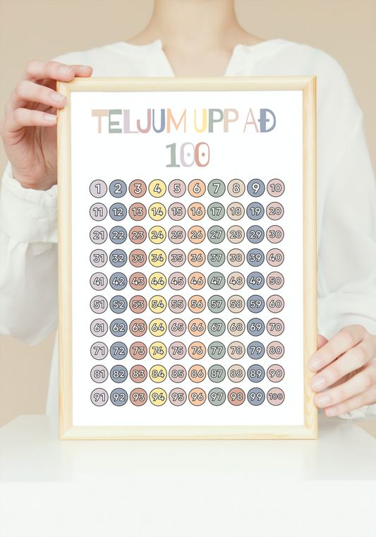 Teljum upp að 100 - pastel